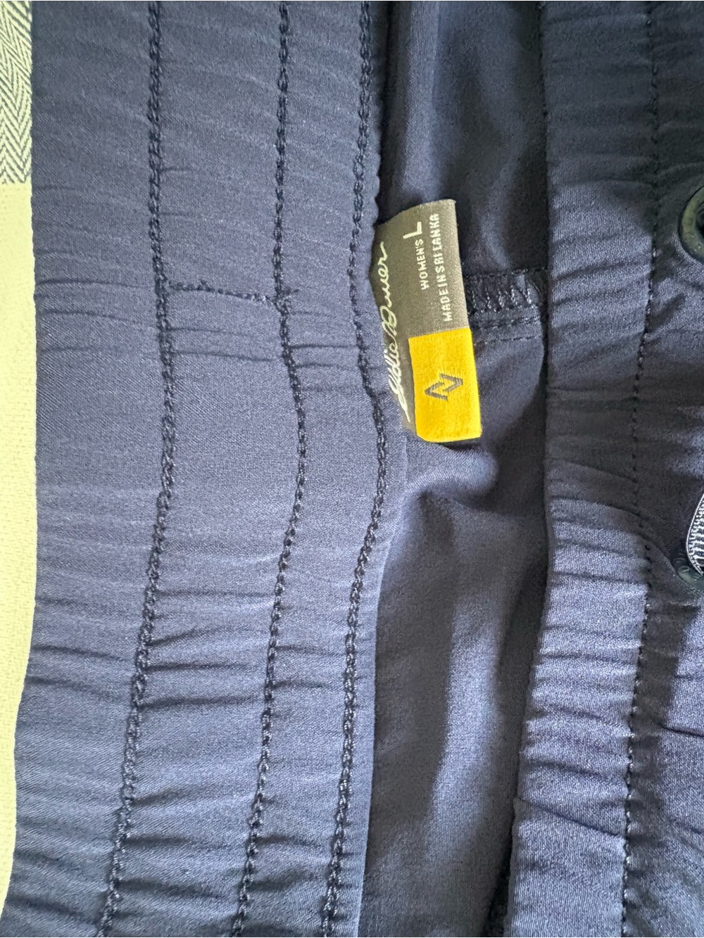 Dark Blue Elastic Waist Eddie Bauer Shorts